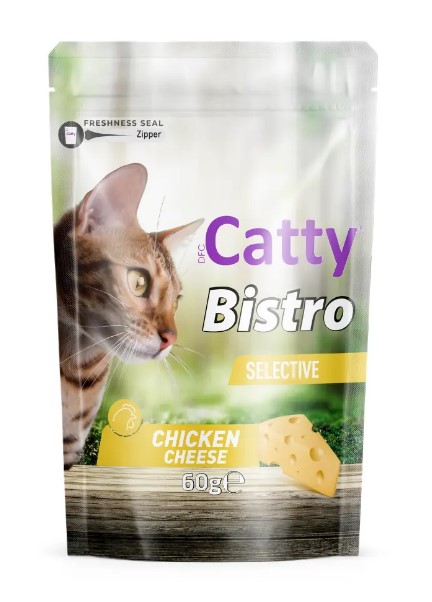 Catty Bistro Seçici Tavuklu Peynirli Kedi Ödül Maması 60 gr