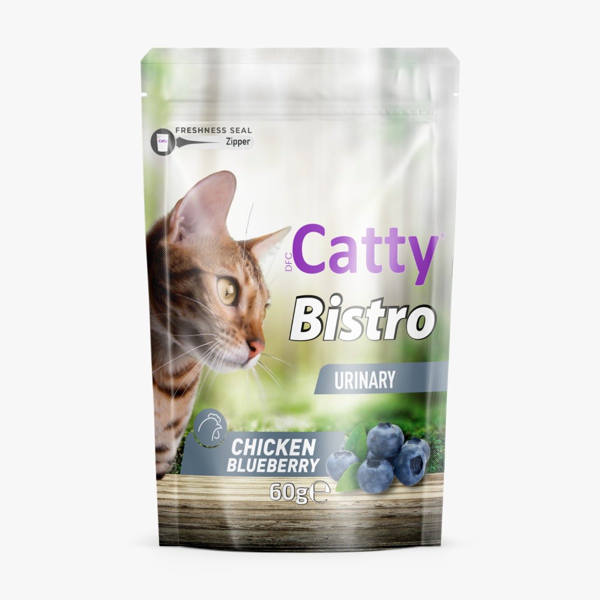 Catty Bistro Üriner Tavuklu ve Yaban Mersinli Kedi Ödül Maması 60 Gr