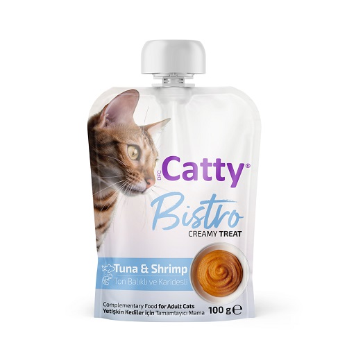 Catty Bistro Ton Balıklı ve Karidesli Kedi Ezmesi 100 gr