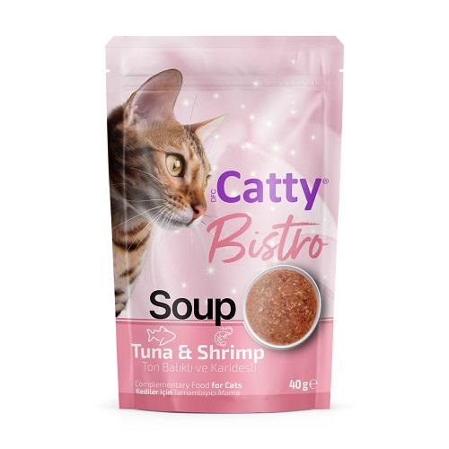 Catty Bistro Ton Balıklı ve Karidesli Kedi Çorbası 40 Gr
