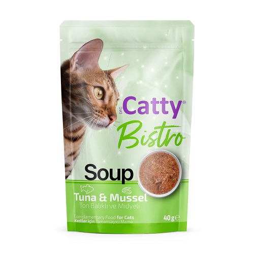 Catty Bistro Ton Balıklı ve Midyeli Kedi Çorbası 40 Gr