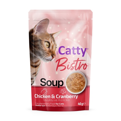 Catty Bistro Tavuklu ve Kızılcıklı Kedi Çorbası 40 Gr
