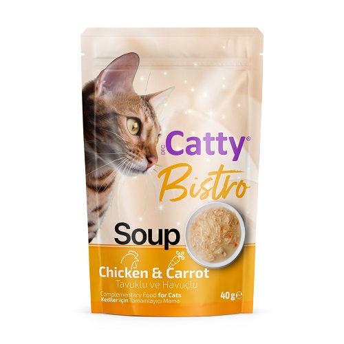 Catty Bistro Tavuklu Havuçlu Kedi Çorbası 40 Gr