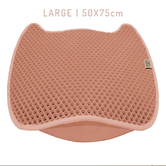 Cattie Taraklı Eva Kedi Kumu Paspası L 50x75cm Pembe