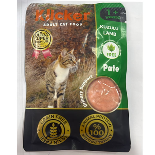 Klicker Kuzulu Pate Kedi Konservesi 85 Gr