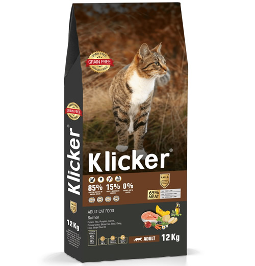 Klicker Glutensiz Tahılsız Somonlu Kısırlaştırılmış Kedi Maması 12 KG