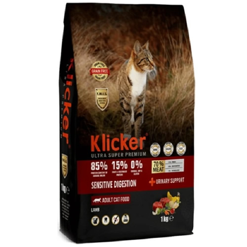 Klicker Sensitive Digestion Glutensiz Tahılsız Kuzulu Kedi Maması 1KG