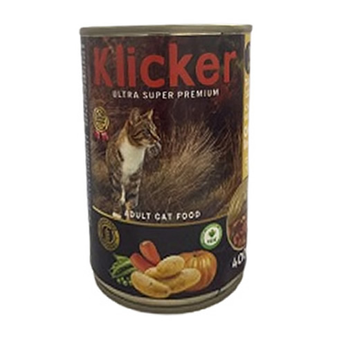 Klicker Tavuklu Sebzeli Kedi Konservesi 400 gr 