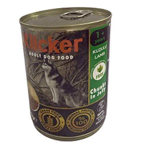 Klicker Kuzulu Köpek Konservesi  400 gr 