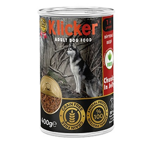 Klicker Biftekli Köpek Konservesi 400 gr 