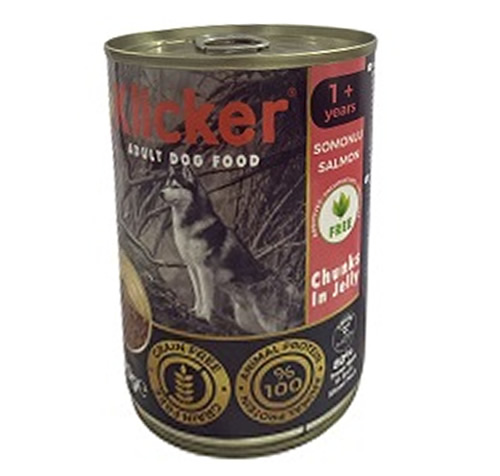 Klicker Somonlu Köpek Konservesi  400 gr 