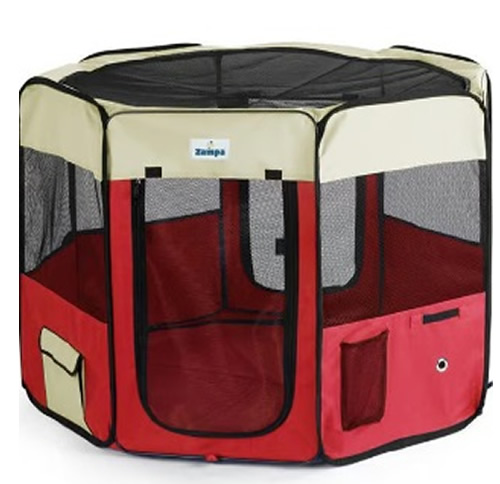 Zampa Pet Oyun Park Alanı Krem-Kırmızı 91X91X54 CM