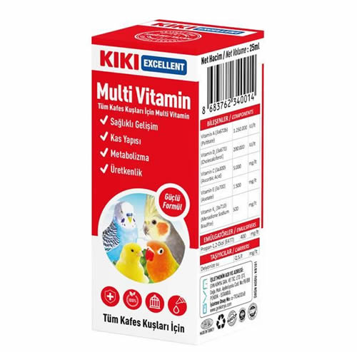 Kiki Excellent Kuş Multi Vitamin 25ml