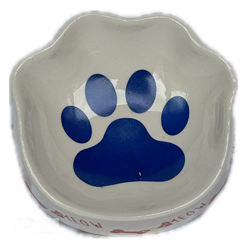 Design Pati Şekilli Seramik Mama ve Su Kabı 15 CM