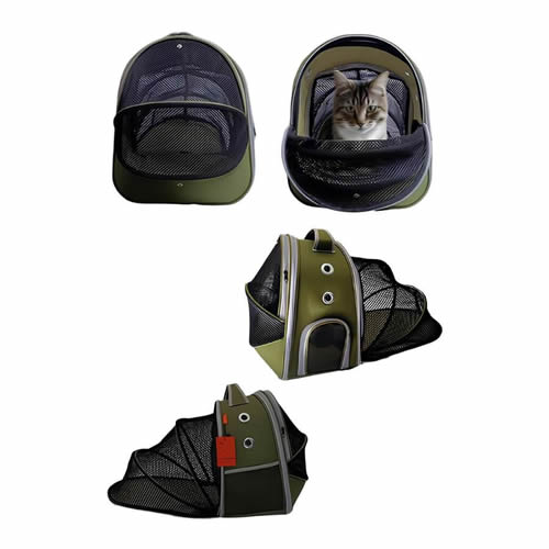 Lavista Paris Pro Fileli Kedi Köpek Fileli Taşıma Çantası HAKİ