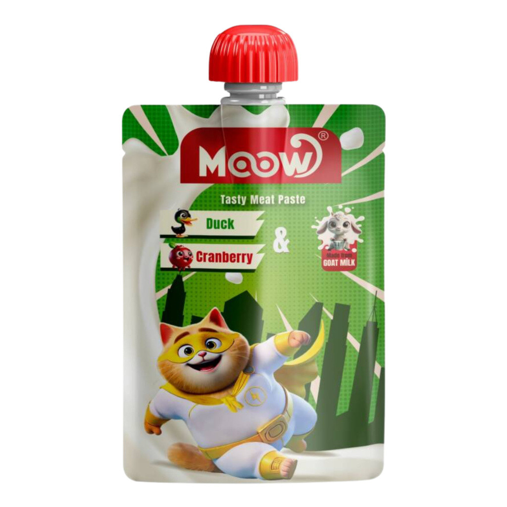 Moow Ördekli,Kızılcıklı ve Keçi Sütlü Kedi Ezmesi 90 gr