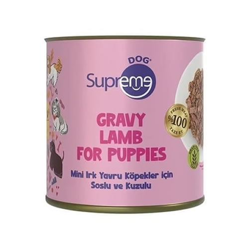 Supreme Soslu Ve Kuzulu Mini Irk Yavru Köpek Konservesi 200 Gr