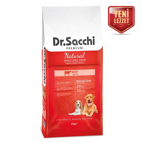 Dr.Sacchi Premium Natural Beef Yetişkin Köpek Maması 15kg