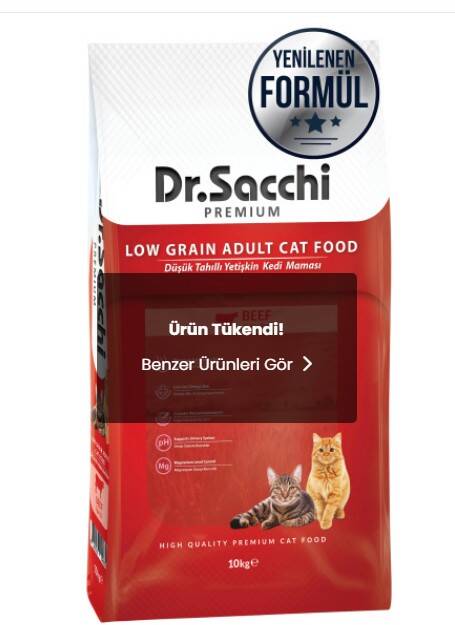 DR.SACCHI MAMA KEDİ DÜŞÜK TAHIL. SIĞIR ETLİ 10KG