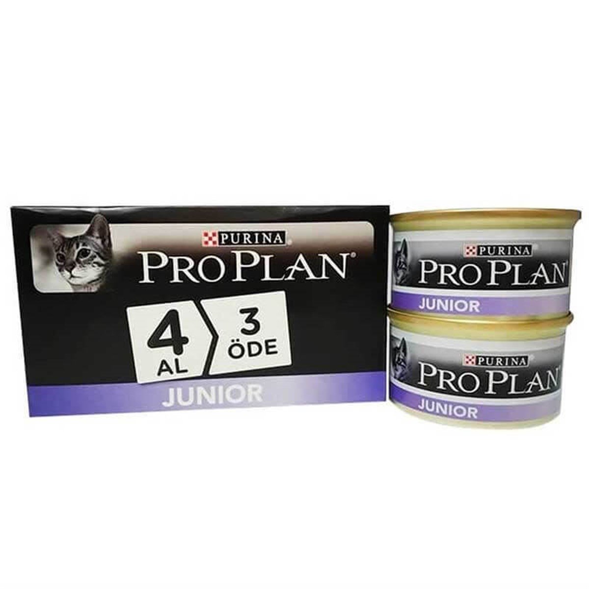 Pro Plan Junior Tavuklu Yavru Kedi Konservesi 85 gr 4 Al 3 Öde