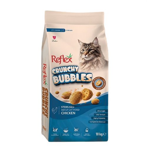 Reflex Crunchy Bubbles Kısırlaştırılmış Tavuklu Kedi Maması 10 kg
