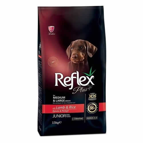 Reflex Plus Kuzulu Orta/Büyük Irk Yavru Köpek Maması-15 Kg 