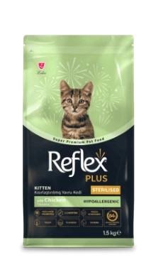 Reflex Plus Sterilised Kitten Tavuklu Kısırlaştırılmış Yavru Kedi Maması 1.5 kg