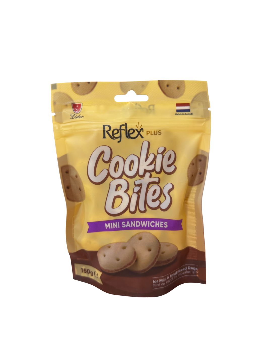 Reflex Plus Cookie Bites Mini Sandviç Mini ve Küçük Irk Yetişkin Köpek Ödül Maması 150 Gr