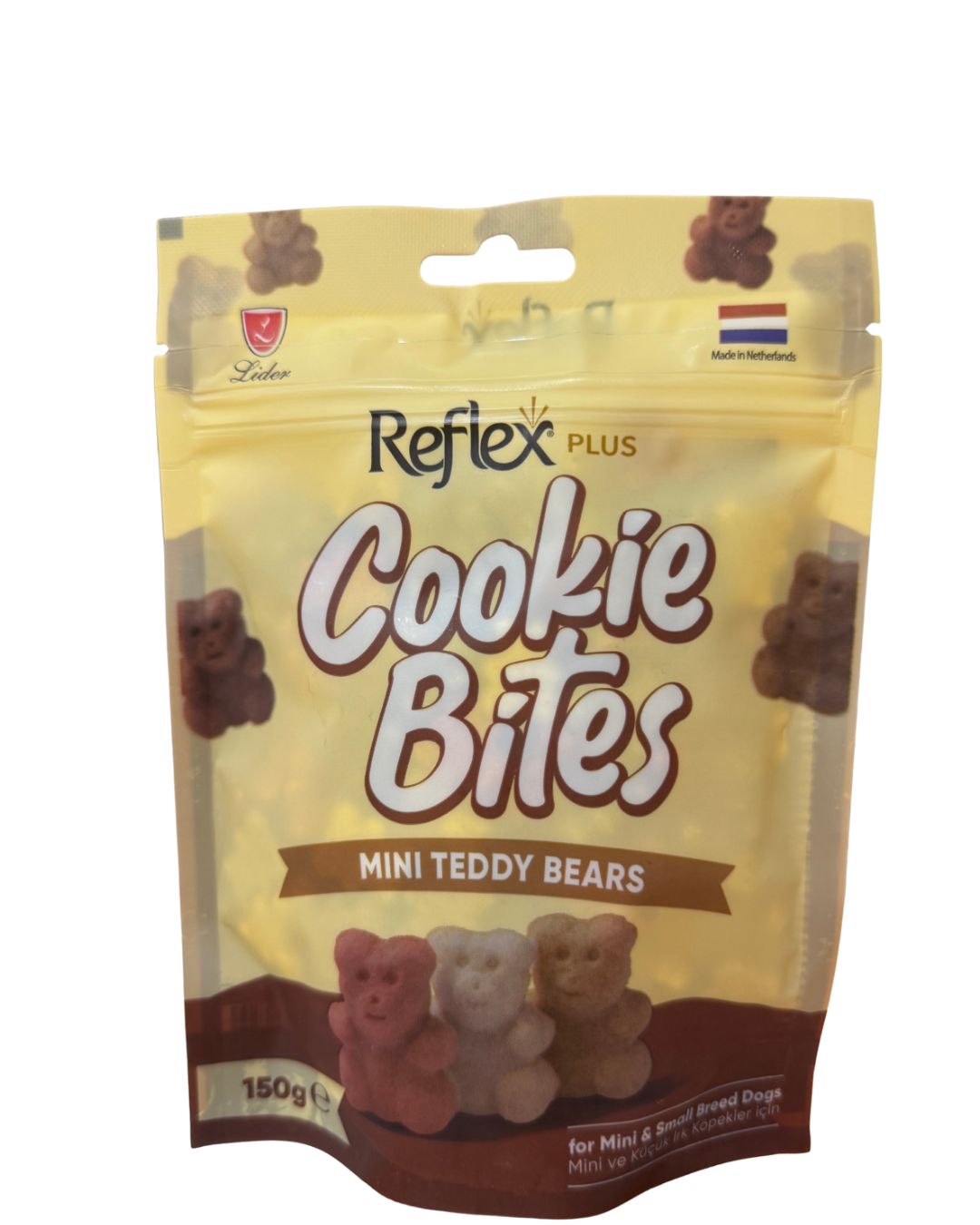 Reflex Plus Cookie Bites Mini Teddy Bears Küçük Irk Köpek Ödül Maması 150gr