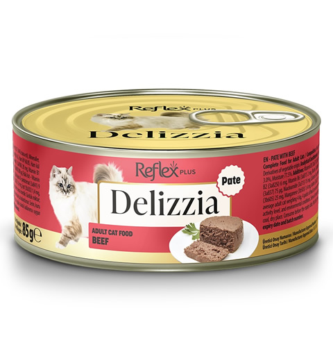Reflex Plus Delizzia Sos İçinde Parça Dana Etli Kedi Konserve 85 gr
