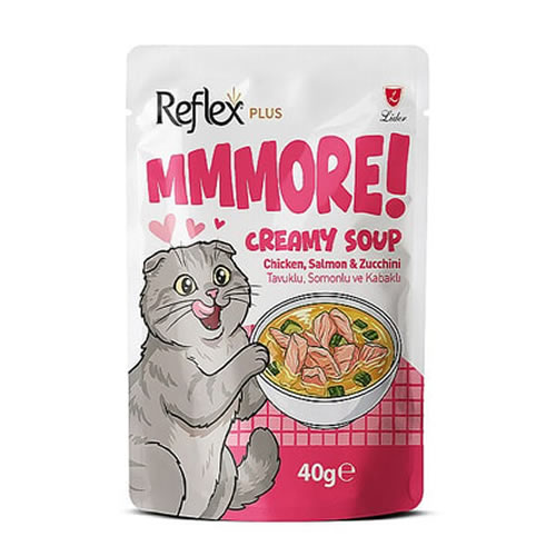 Reflex Plus MMore Tavuklu Somonlu ve Balkabaklı Kedi Çorbası 40 Gr