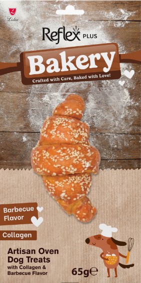 Reflex Plus Bakery Barbekü Aromalı Kruvasan Çiğnemelik Köpek Ödül Maması 65gr