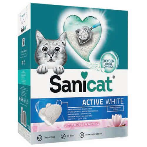 Sanicat Active White Lotus Flower Ultra Topaklanan Oxygen Control Kedi Kumu 6 Lt