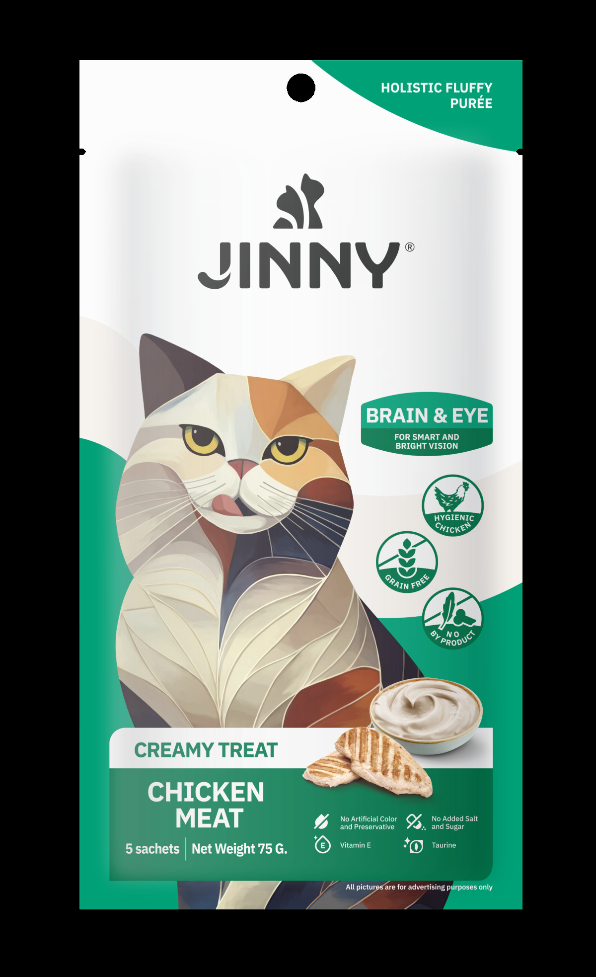 Jinny Creamy Tavuklu Kedi Sıvı Ödül Maması 5x15 gr
