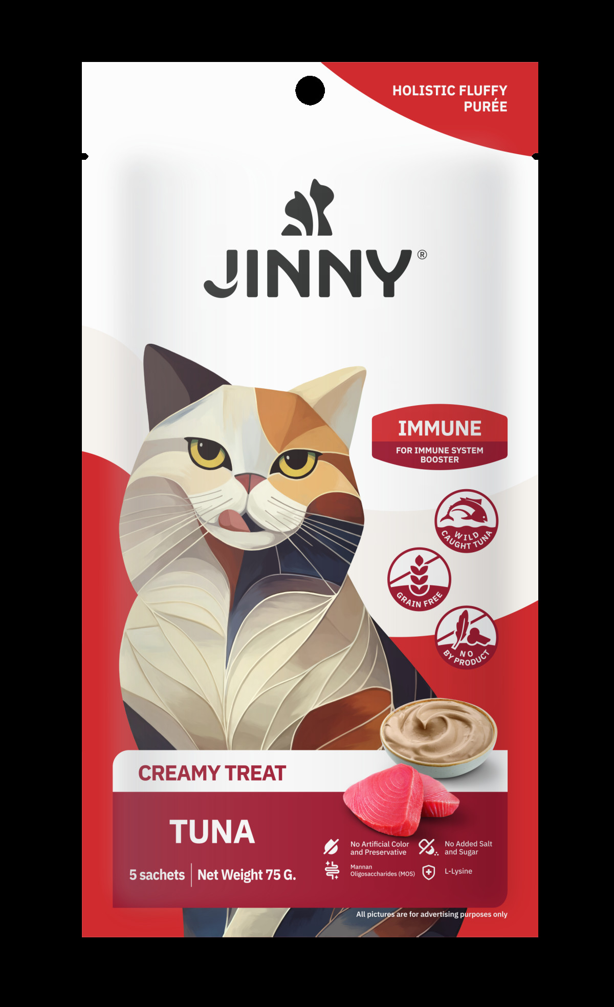 Jinny Creamy Ton Balıklı Kedi Sıvı Ödül Maması 5x15 gr
