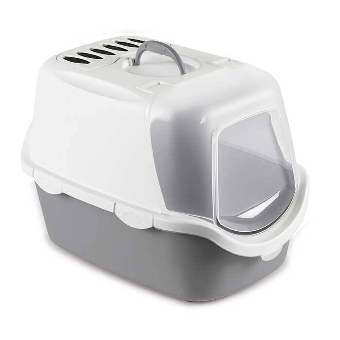 Stefanplast  Easy Clean Kapalı Kedi Tuvaleti 40x56x40cm Gri