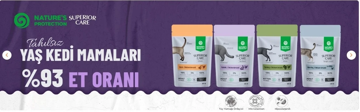kedi yaş mama natures