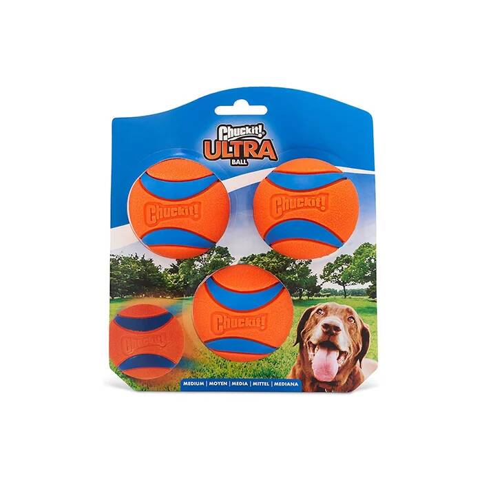 CHUCKİT_ ULTRA BALL 3_LÜ KÖPEK OYUN TOPU (ORTA BOY)