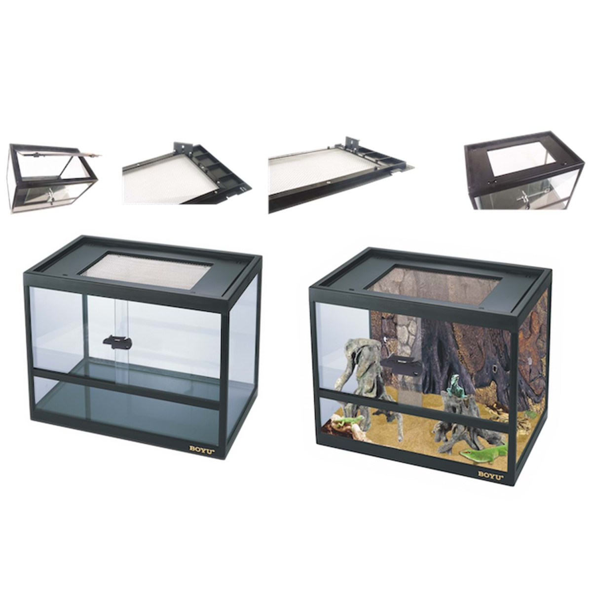 Boyu CWG-500 Sürüngenler için Teraryum 50L x 30W x 38H cm
