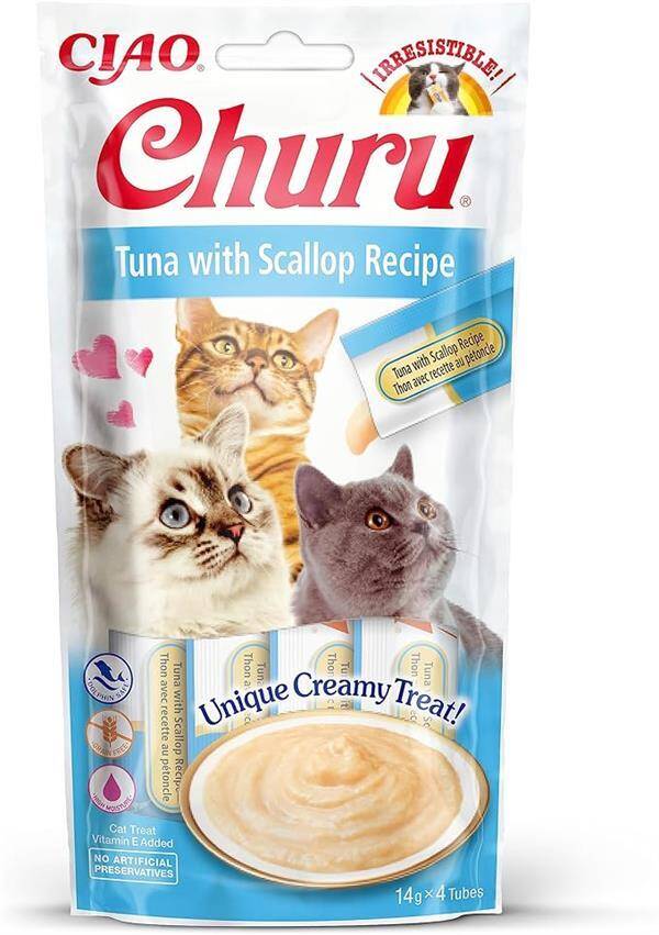 Ciao Churu Cream Deniz Taraklı Kedi Ödülü 4 x 14 Gr