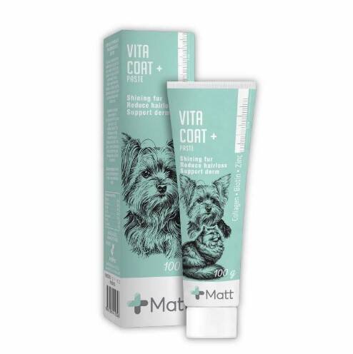 Matt  Vita Coat Kedi ve Köpek için Dermatolojik Destek Pasta 100gr