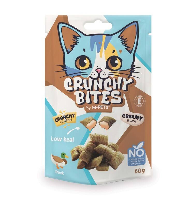 M-Pets Crunchy Bites Ördekli Kedi Ödül Maması 60gr