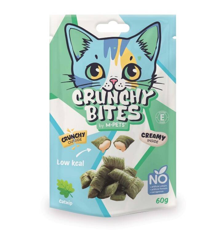 M-Pets Crunchy Bites Kedi Otlu Kedi Ödül Maması 60gr