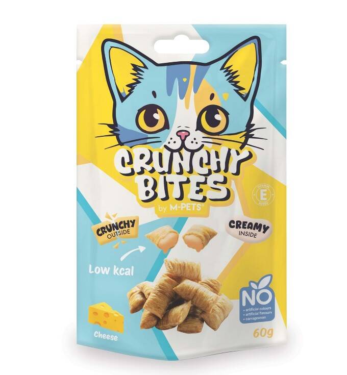 M-Pets Crunchy Bites Peynirli Kedi Ödül Maması 60gr