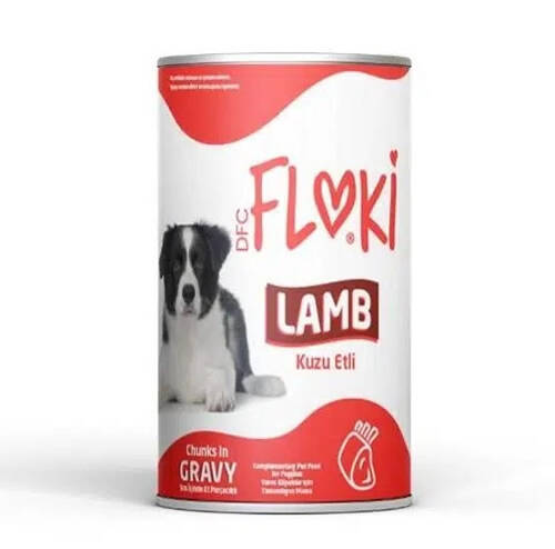 Floki Yavru Kuzulu Etli sos içinde Köpek Konserversi 400 gr