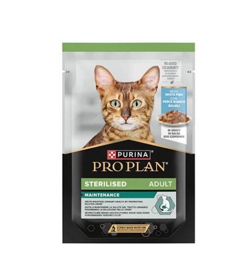 Pro Plan Pouch Beyaz Balıklı Kısırlaştırılmış Kedi Konservesi 85gr