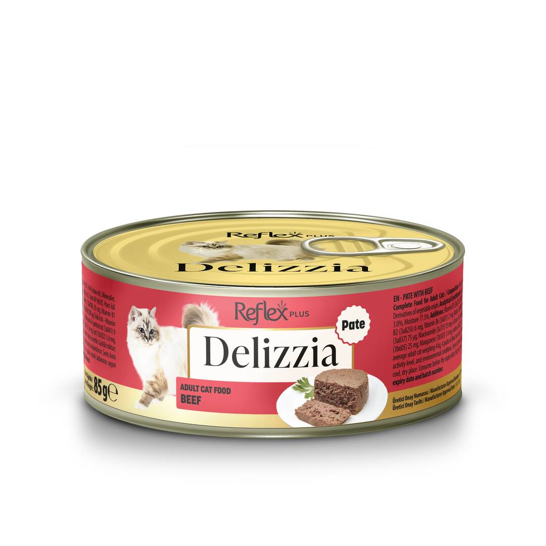 Reflex Plus Delizzia Kıyılmış Dana Etli Kedi Konservesi 85 gr