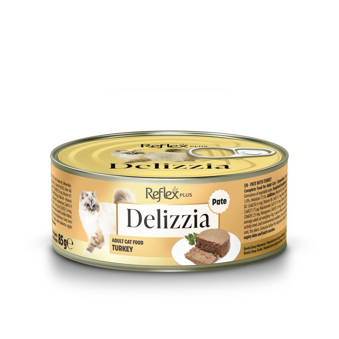 Reflex Plus Delizzia Kıyılmış Hindi Etli Kedi Konservesi 85 gr