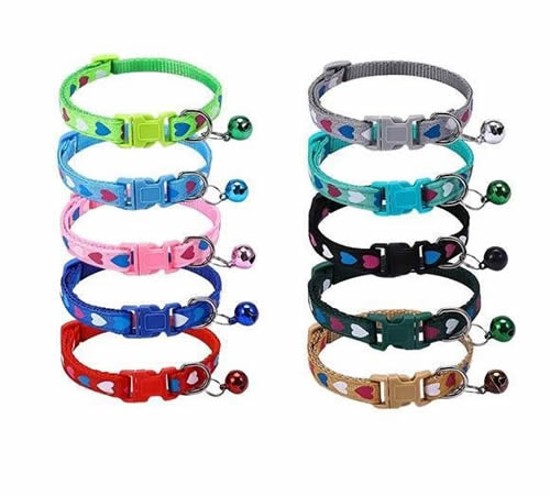 Glipet Kalp Desenli Zilli Dokuma Kedi Boyun Tasmas 19x1 Cm LACİVERT