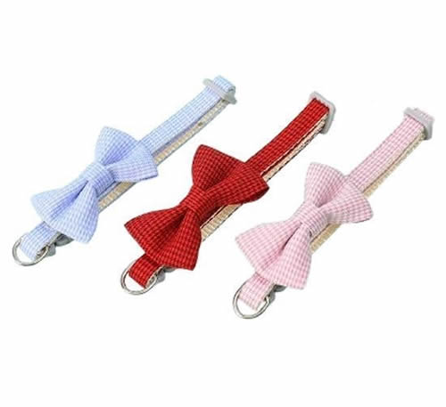 Glipet Ekose Papyonlu Kedi Boyun Tasması 19x1 Cm KIRMIZI